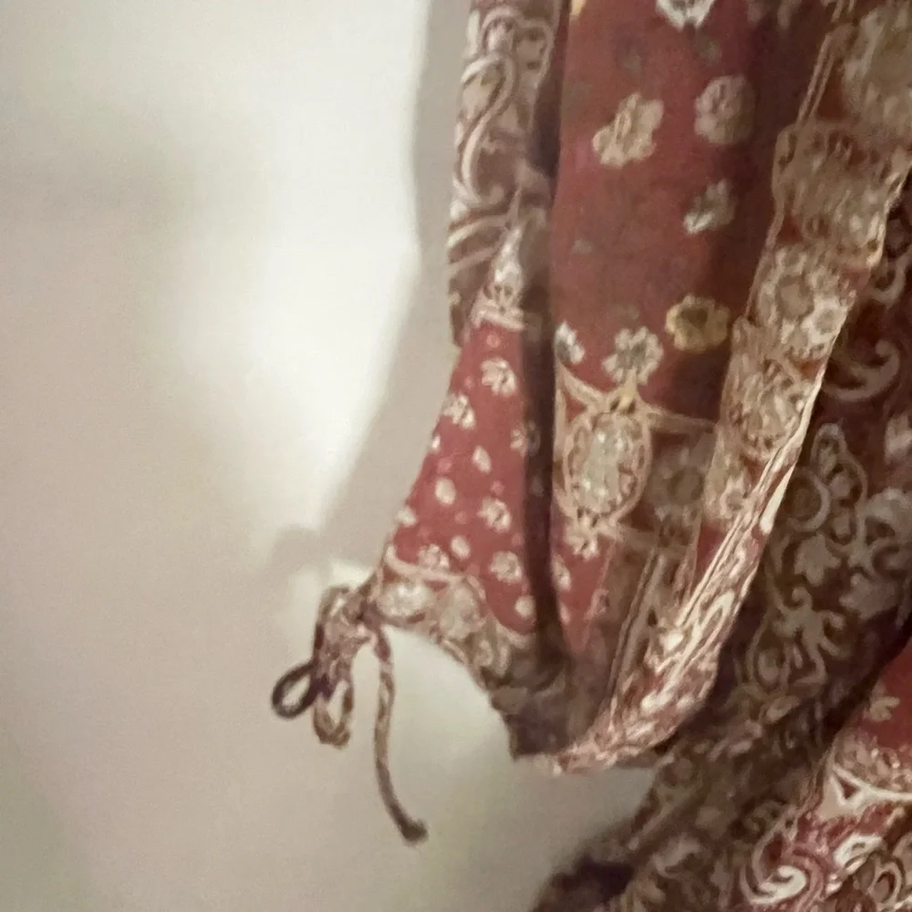 NWT Hello Molly ruffle neck pattern fit and flare mini dress size 4 - Picture 9 of 13